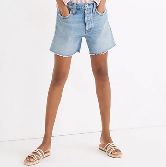 Madewell Relaxed Mid-Length Denim Shorts, Sz. 28 - Picture 2 of 13
